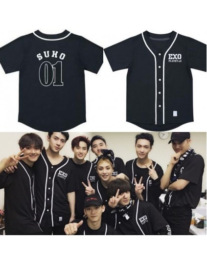  Camisa de Baseball Jersey EXO EXOPLANET