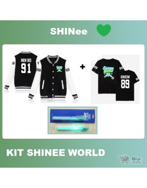 Kit Shinee ( jaqueta+Camiseta+Lightstick)