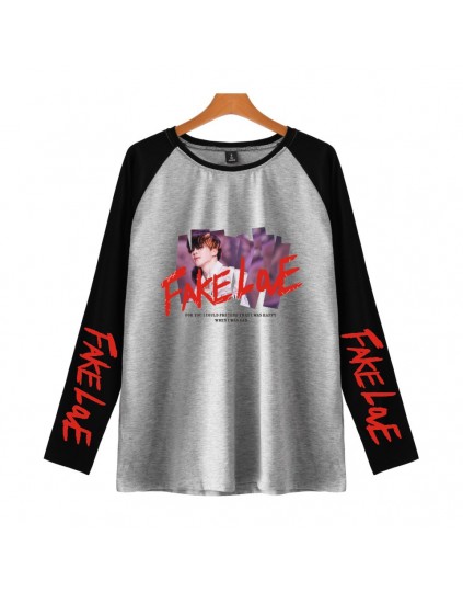 Camiseta Raglan Longa BTS Fake Love