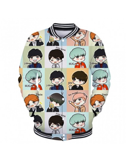 Jaqueta BTS Cartoon Estampada 3D