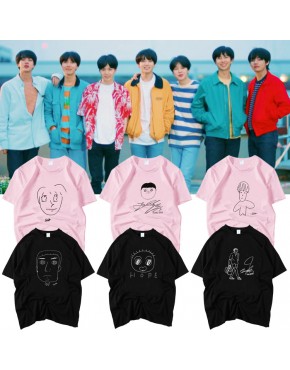 Camiseta BTS Desenho Membros