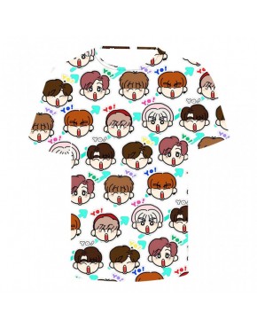 Camiseta GOT7 Cartoon 3D Estampada