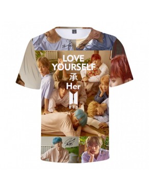 Camiseta BTS 3D Estampada Love Yourself