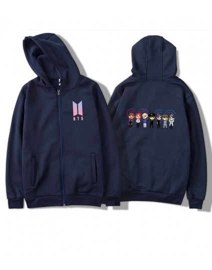 Moletom com Ziper BTS GOGO Cartoon