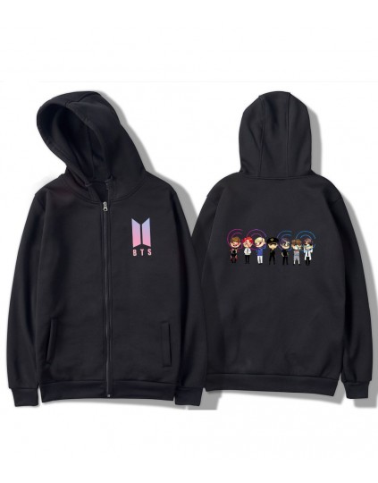 Moletom com Ziper BTS GOGO Cartoon