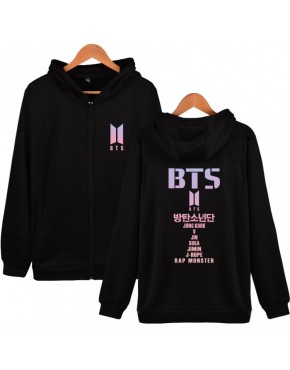 Moletom com Zíper BTS Nova Logo