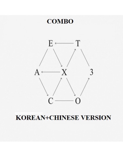 Combo EXO - Album Vol.3 [EX’ACT]  (Korean + Chinese Version)