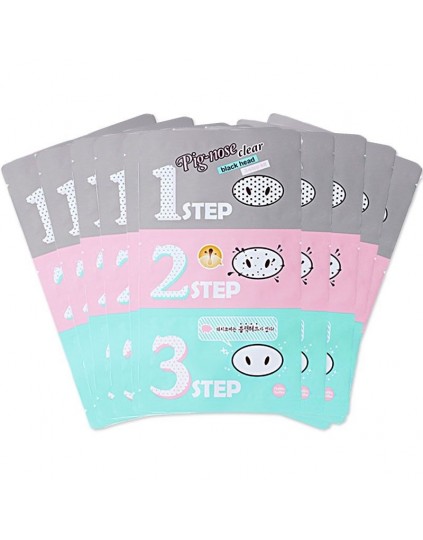 Holika Holika Pig Nose Clear Black Head 3 Step Kit ( 10pcs)