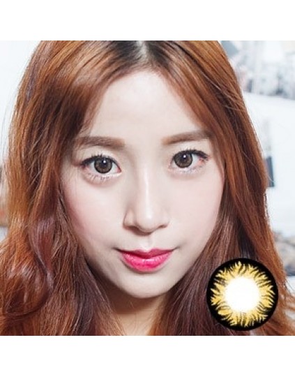 CIRCLE LENS Twinklling Pearl Stars - Brown